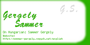 gergely sammer business card